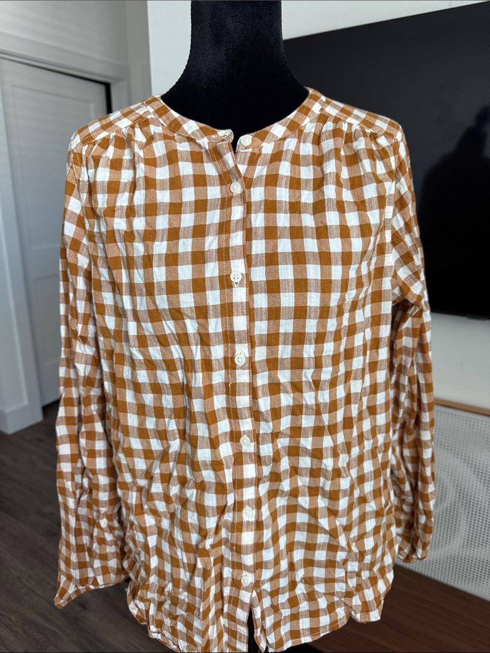 Classic Gingham Button-Up Shirt